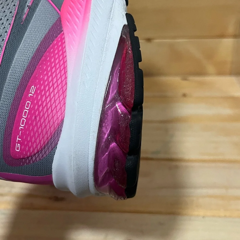 Asics GT-1000 12 Grey Pink Athletic shoes - 1012B450 - Womens size 10 - Picture 6 of 9